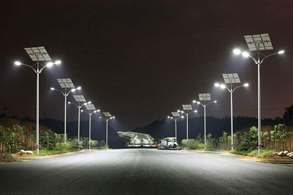 The Effect of Solar Street Lights Turning on at Night