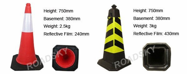 PE Rubber Traffic Cone Specifications