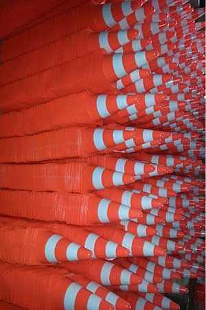 Small Orange Safety Cones Packing