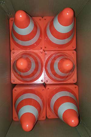 Small Orange Safety Cones Packing