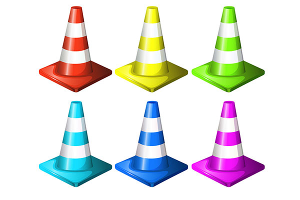 Traffic Cone Colors and Reflective Options