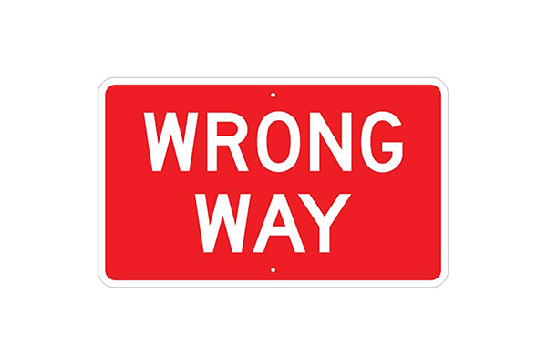 What is a Wrong Way Sign